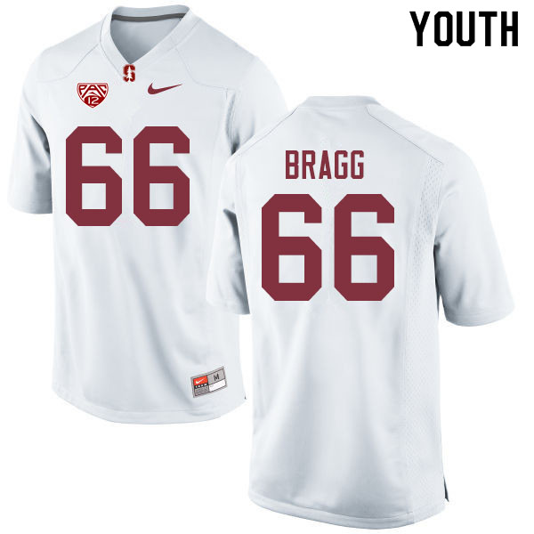 Youth #66 Branson Bragg Stanford Cardinal College Football Jerseys Sale-White - Click Image to Close